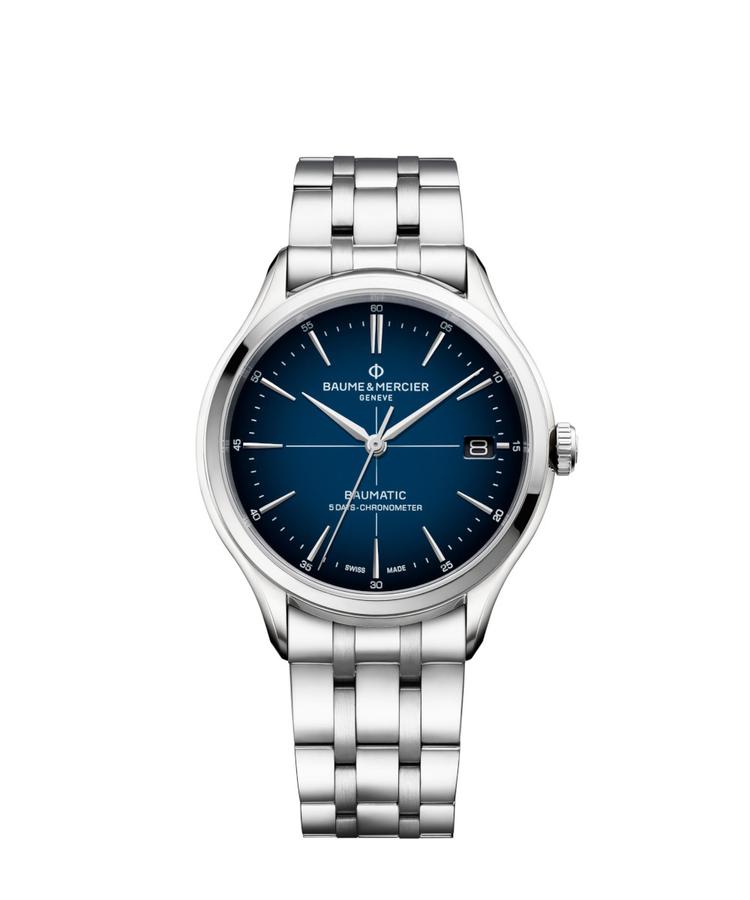 Baume & Mercier Clifton Baumatic M0A10468 Blaues Zifferblatt 
